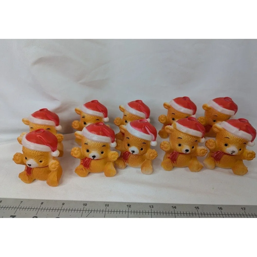 Christmas Teddy Bear String Light Covers Plastic Lot of‎ 10